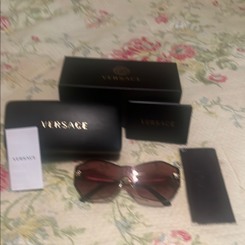 Versace Brown Sunglasses Luxury Accessories